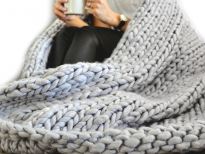 Pletená deka / pléd z extra silné příze