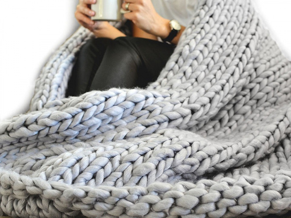 Pletená deka / pléd z extra silné příze