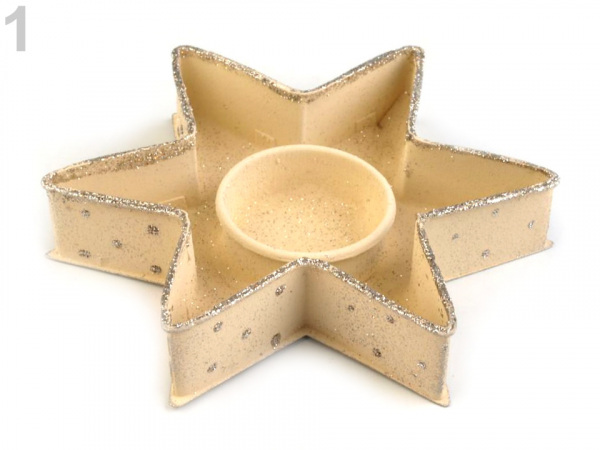 Kovový svícen hvězda Ø13 cm