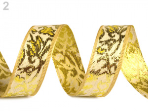 Stuha s lurexem šíře 25 mm