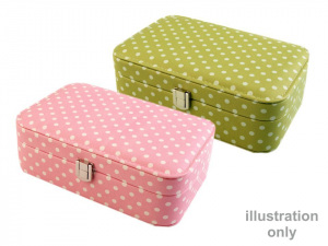 Šperkovnice s puntíky 7x14,5x22 cm