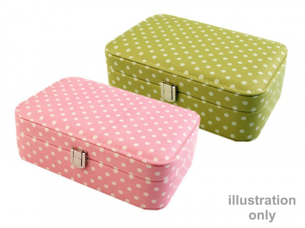 Šperkovnice s puntíky 7x14,5x22 cm