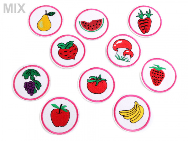 Nažehlovačka jablko, hříbek, jahoda, meloun, hruška