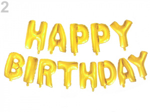 Nafukovací sada velkých písmen HAPPY BIRTHDAY