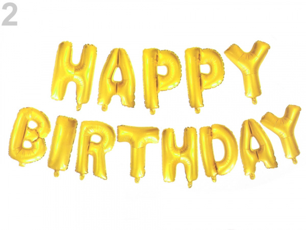 Nafukovací sada velkých písmen HAPPY BIRTHDAY