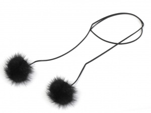 Náhrdelník choker / obojek s kožešinou