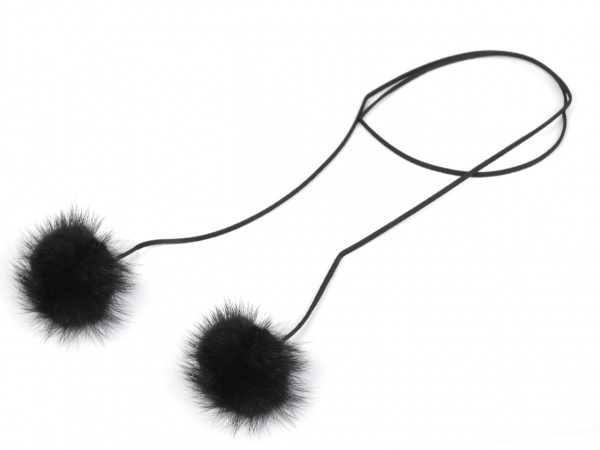 Náhrdelník choker / obojek s kožešinou