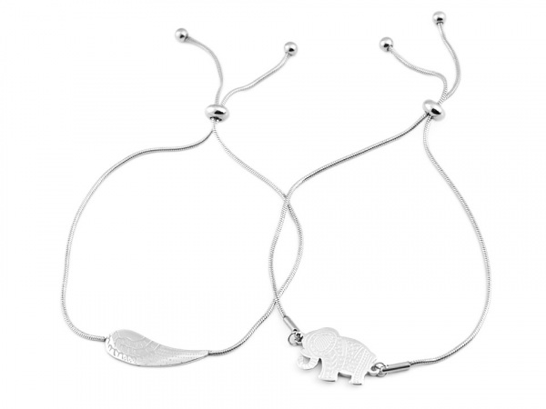 Náramek z nerezové oceli slon, křídlo