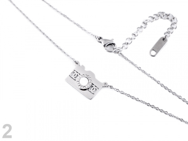 Náhrdelník z nerezové oceli brýle, foťák