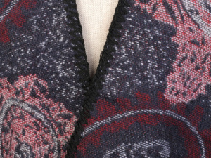 Oboustranné pončo / pléd s paisley ornamenty