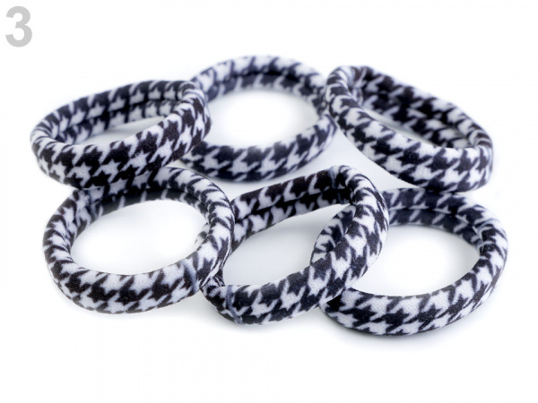 Gumičky do vlasů army, krajka, hvězdy, proužky, pepito