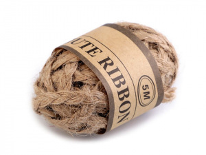 Jutový provázek šíře 6 mm splétaný