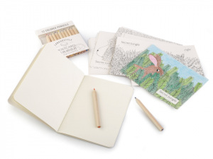 Kreativní sada pastelky, pohlednice a zápisník Languo