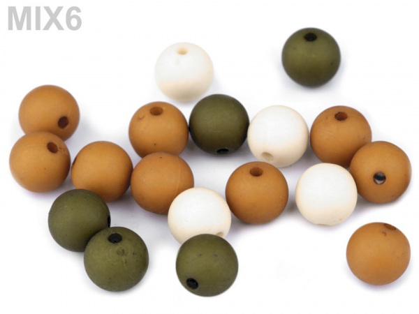 Plastové korálky matné Ø10 mm