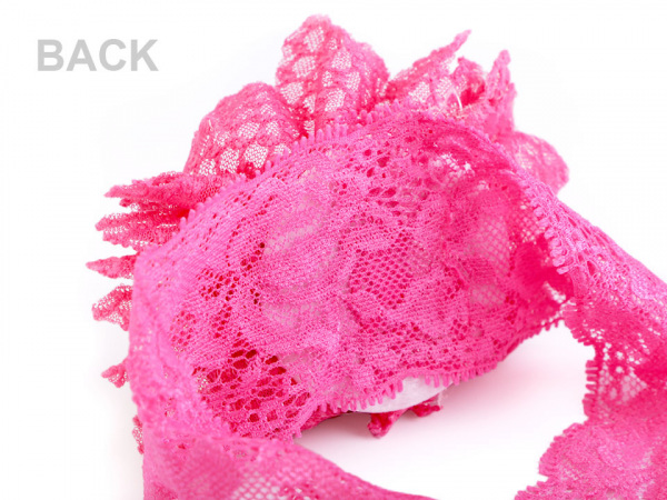 Dětská elastická čelenka do vlasů, krajková s květem