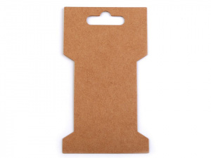 Papírová karta natural 6,6x11,5 cm s výřezem