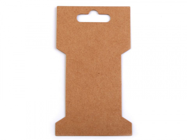 Papírová karta natural 6,6x11,5 cm s výřezem