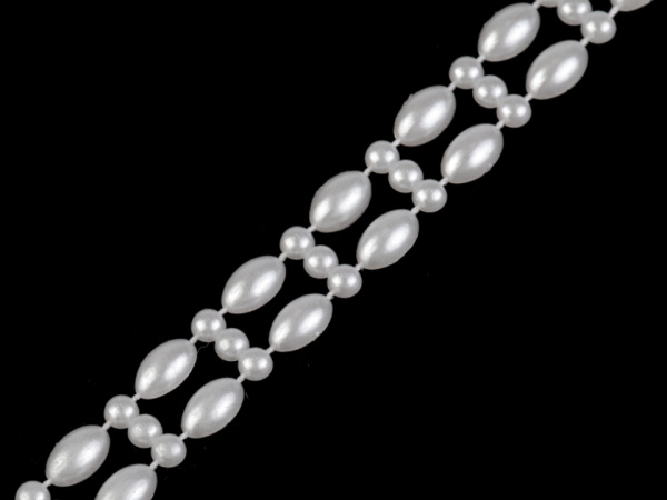 Borta s perlami šíře 10 mm