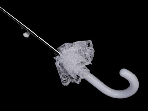 Svatební krajkový vystřelovací deštník