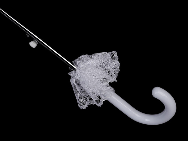 Svatební krajkový vystřelovací deštník