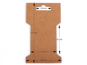 Papírová karta natural 6,6x11,5 cm s výřezem