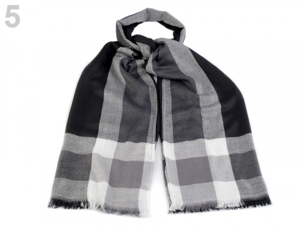 Šála 93x193 cm károvaná