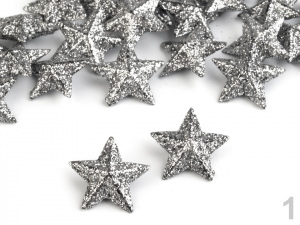 Vánoční hvězdy s glitry Ø20 mm