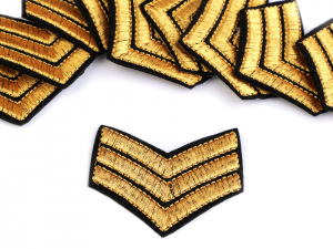 Nažehlovačka výložka zlatá