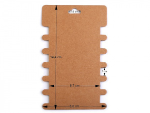 Papírová karta natural 8,6x14,4 cm s výřezy