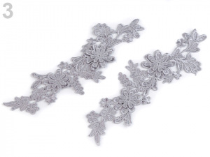Krajková aplikace / vsadka 3D 10x28 cm