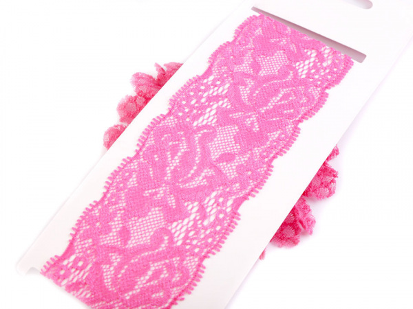 Dětská elastická čelenka do vlasů, krajková s květem