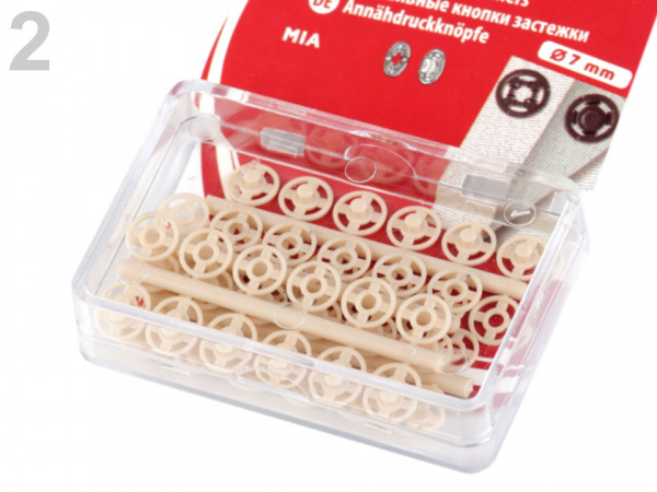 Plastové patentky / stiskací knoflíky Ø7-15 mm
