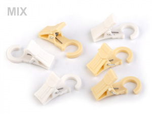 Žabky na záclony plastové s háčkem