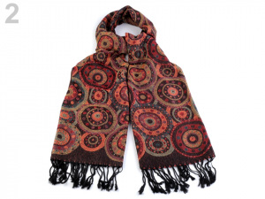 Šála typu pashmina s třásněmi 68x175 cm