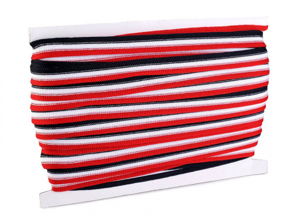 Lampas / oděvní stuha šíře 15 mm trikolora