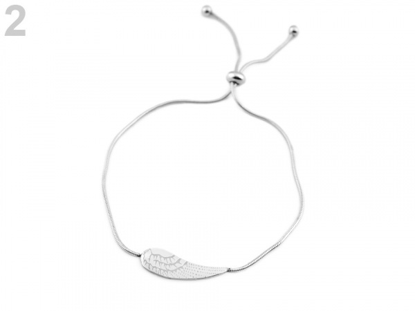 Náramek z nerezové oceli slon, křídlo