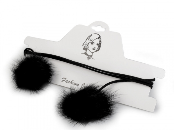 Náhrdelník choker / obojek s kožešinou