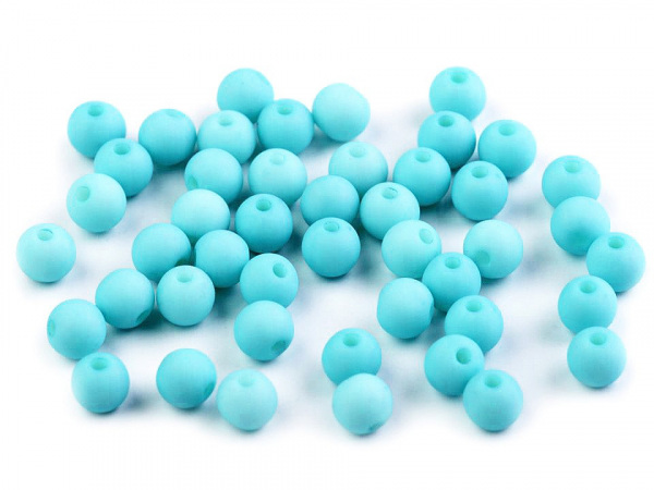 Plastové korálky matné Ø6 mm