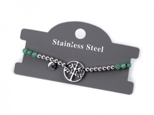 Náramek z nerezové oceli strom života, rty