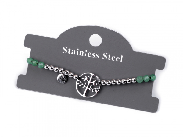 Náramek z nerezové oceli strom života, rty