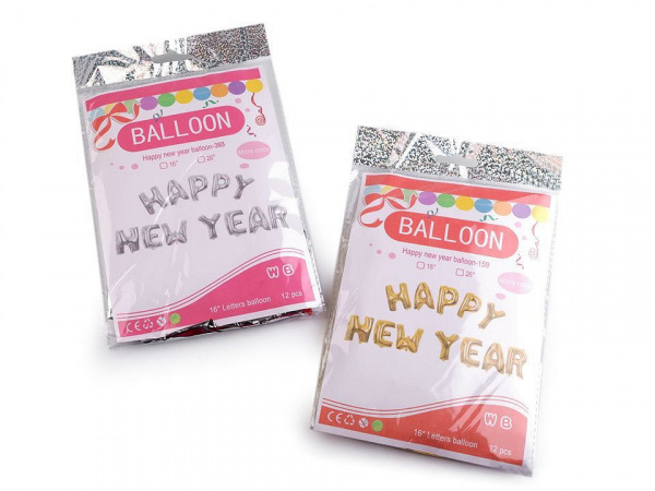 Nafukovací sada písmen HAPPY NEW YEAR