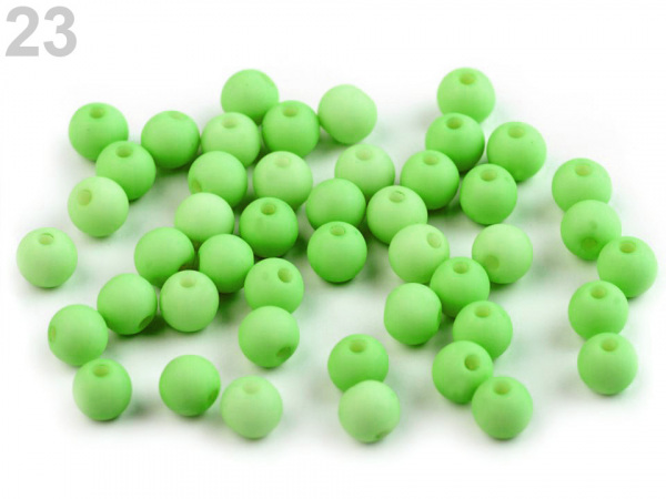 Plastové korálky matné Ø6 mm