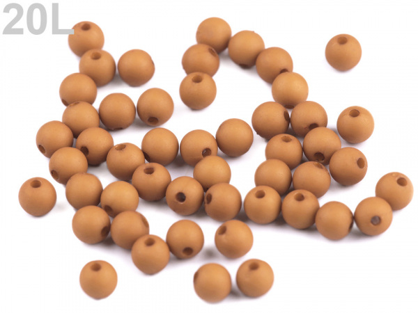 Plastové korálky matné Ø6 mm