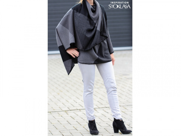 Oboustranné pončo / pléd 130x145 cm