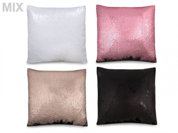 Povlak na polštář s oboustrannými flitry 40x40 cm