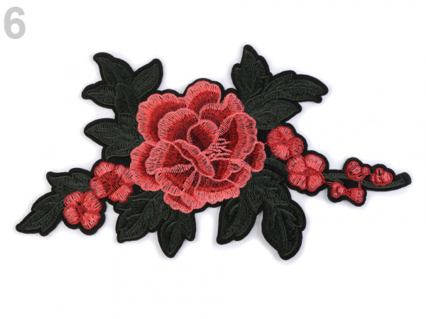 Velká nažehlovačka květy / růže