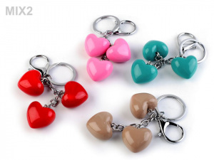 Přívěsek na kabelku / klíče srdce