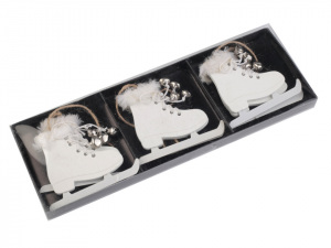 Vánoční dřevěná dekorace brusle