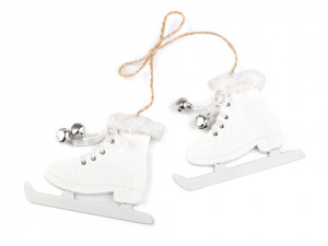 Vánoční dřevěná dekorace brusle