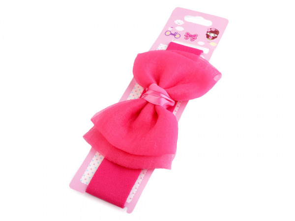 Dětská elastická čelenka do vlasů s mašlí